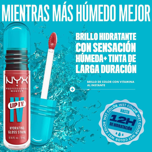 Tinta de labios hidratante con alto pigmento - NYX Professional Makeup LIP IV Gloss Sérum Hidratante